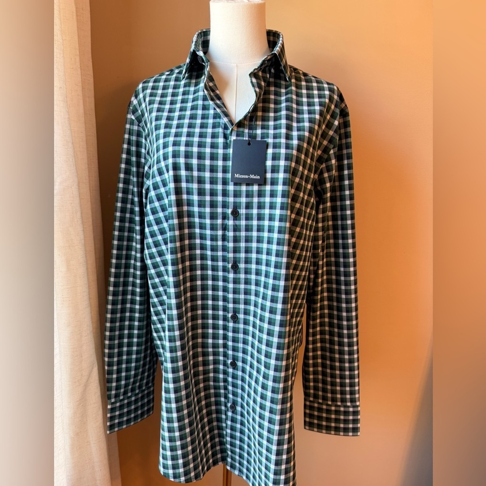 NWT Mizzen + Main Performance Fabric Dress Shirt